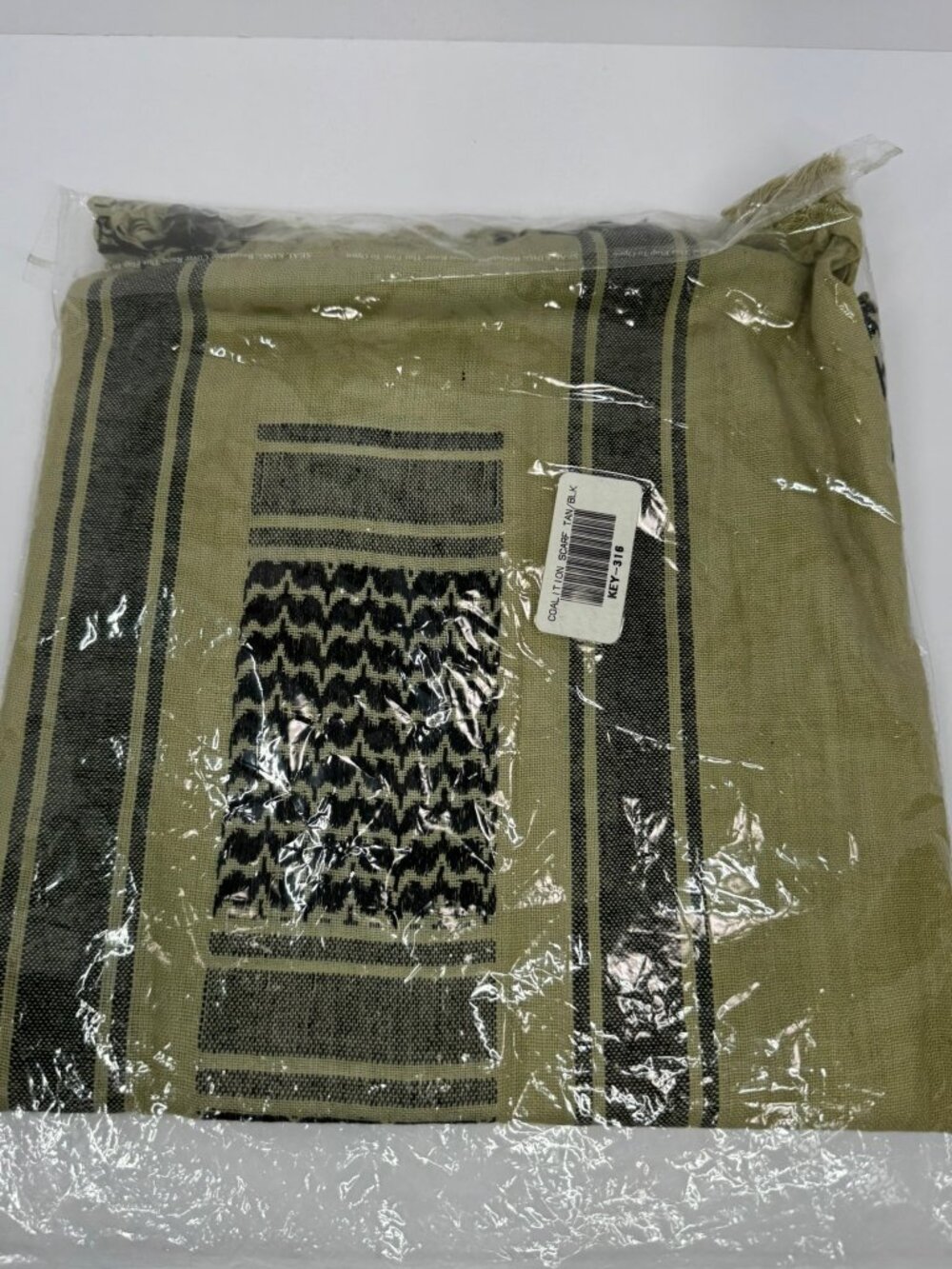 Coalition Tactical Shemagh Scarf Tan & Black Cotton Blend